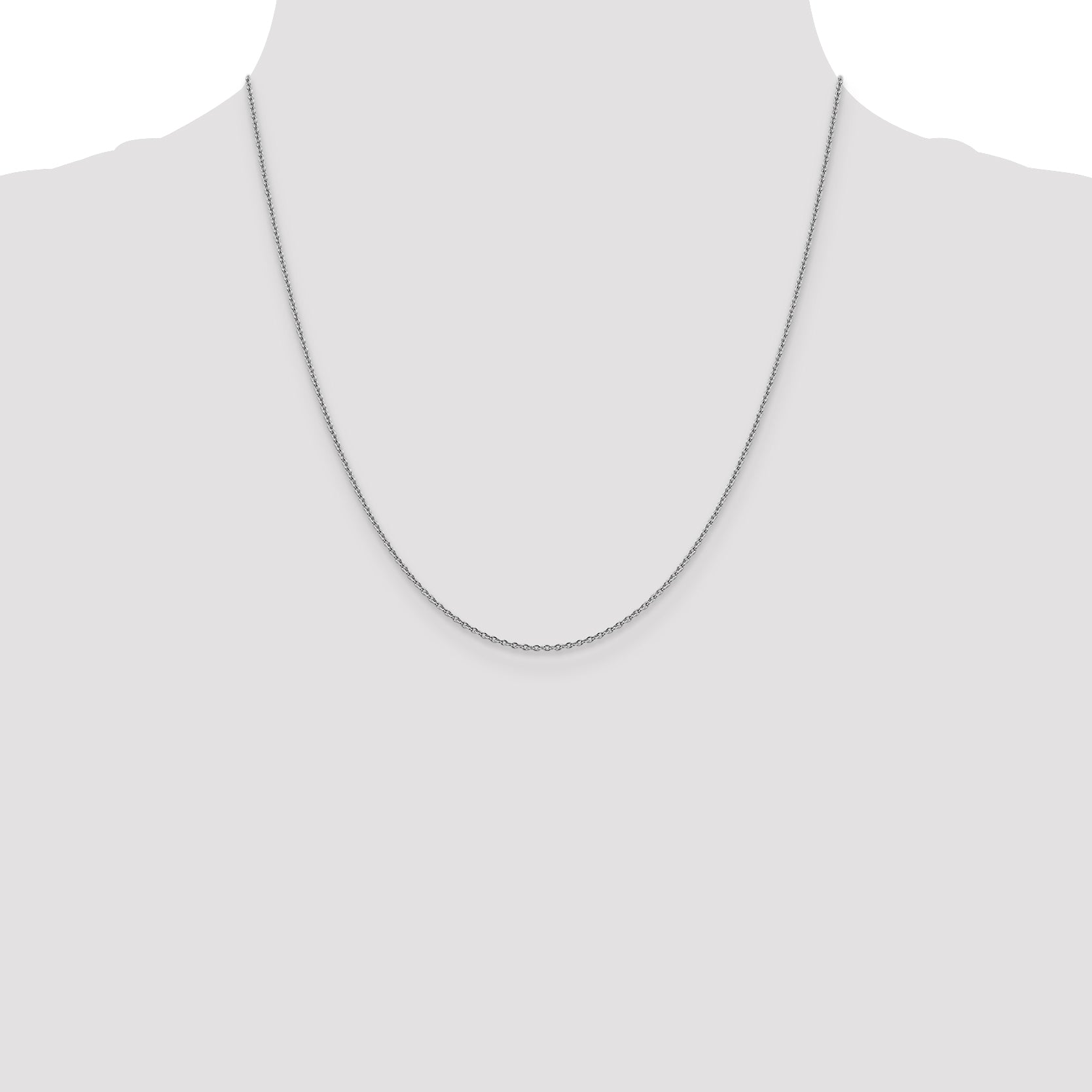14k White Gold 1.4mm Forzantine Cable Chain