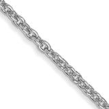 14k White Gold 1.4mm Forzantine Cable Chain