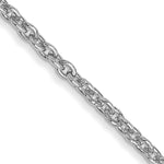 14k White Gold 1.4mm Forzantine Cable Chain