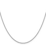 14k White Gold 1.4mm Forzantine Cable Chain
