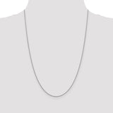 14k White Gold 1.4mm Forzantine Cable Chain