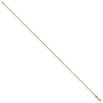 14k 1.4mm Forzantine Cable Chain Anklet