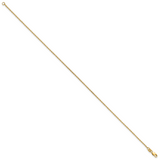 14k 1.4mm Forzantine Cable Chain Anklet