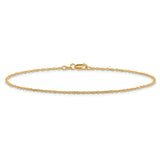 14k 1.4mm Forzantine Cable Chain Anklet