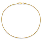 14k 1.4mm Forzantine Cable Chain Anklet