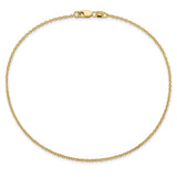 14k 1.4mm Forzantine Cable Chain Anklet