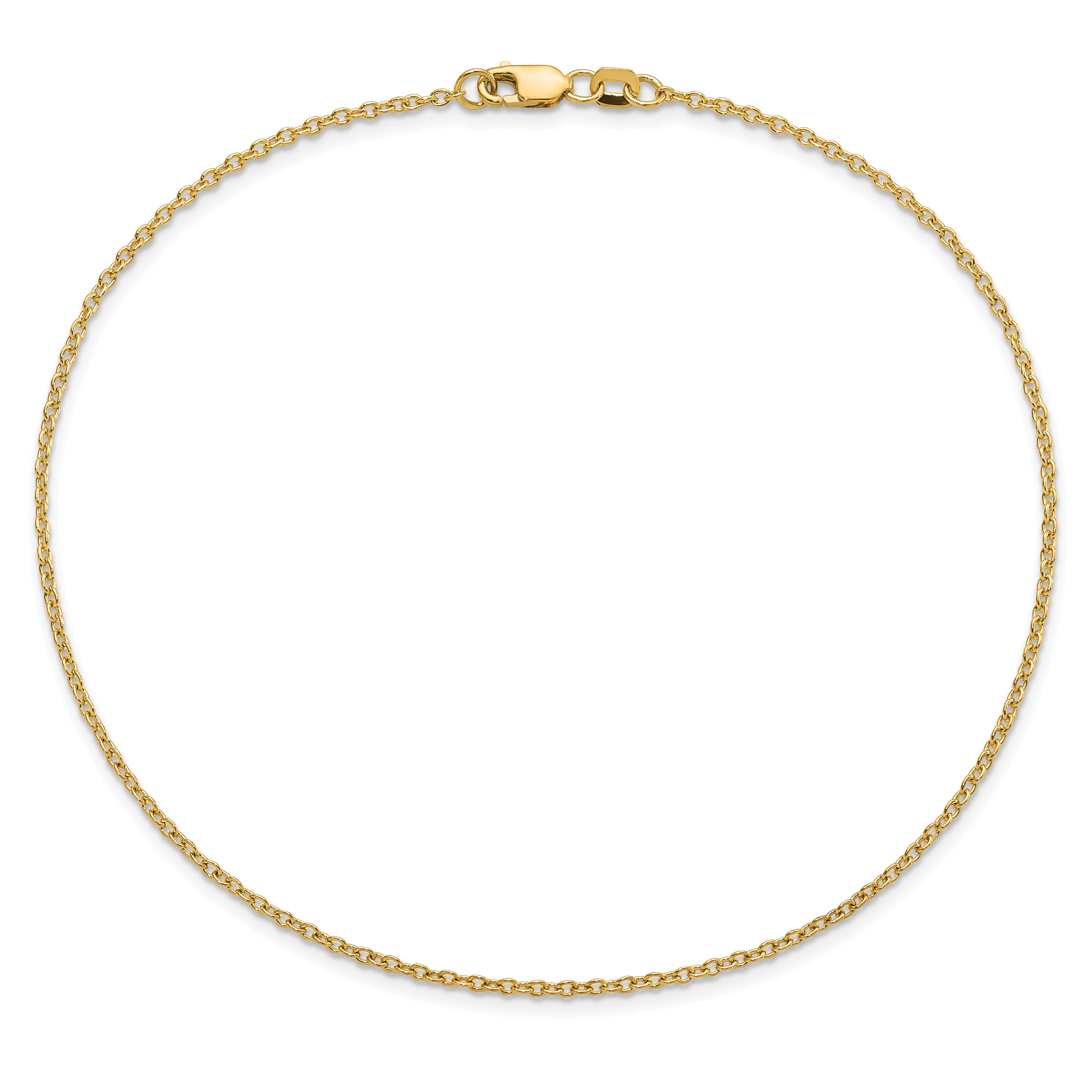 14k 1.4mm Forzantine Cable Chain Anklet