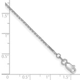 14k White Gold 1.2mm D/C Cable Chain