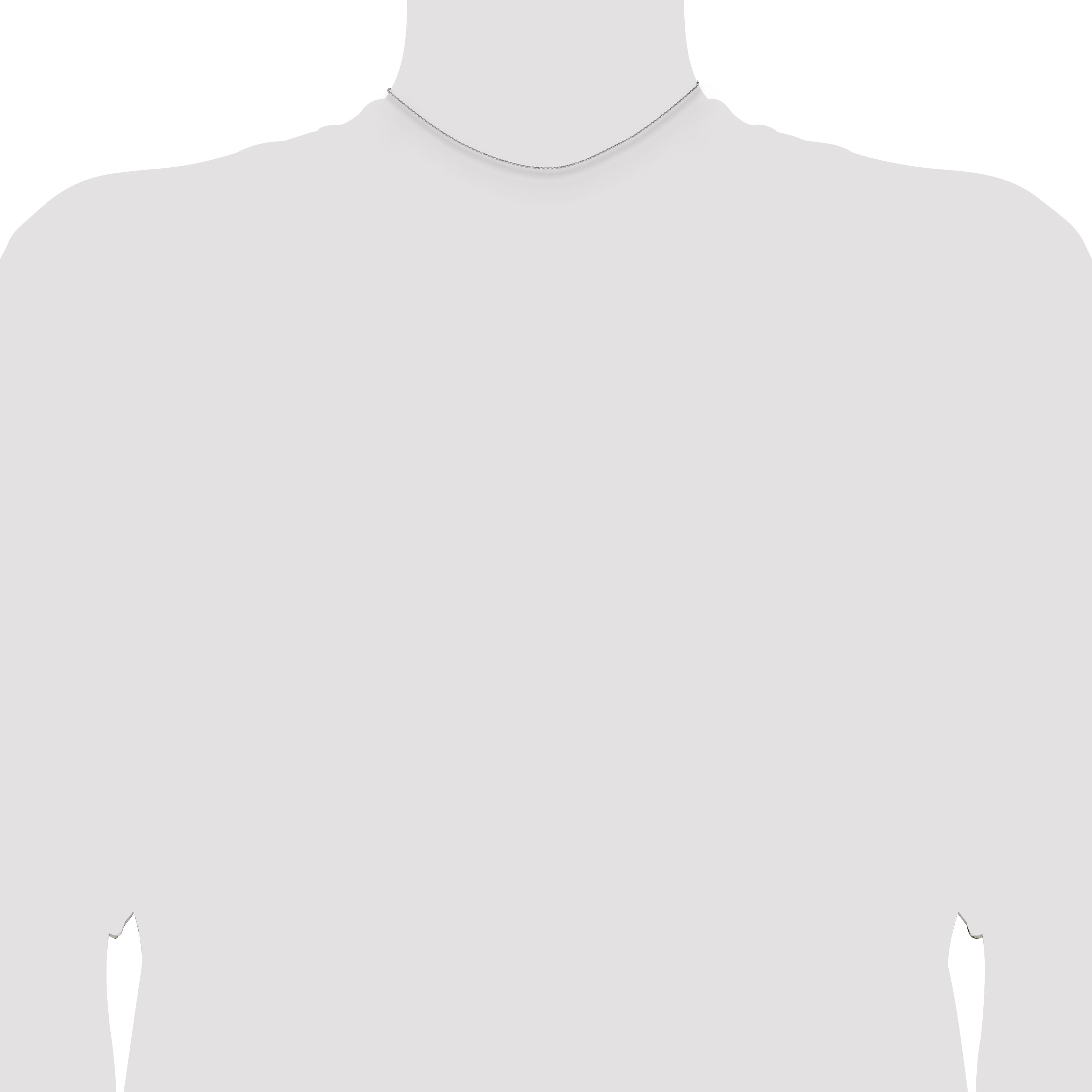 14k White Gold 1.2mm D/C Cable Chain