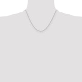 14k White Gold 1.2mm D/C Cable Chain