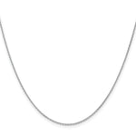 14k White Gold 1.2mm D/C Cable Chain