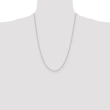 14k White Gold 1.2mm D/C Cable Chain