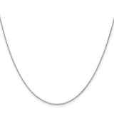 14k White Gold 1.2mm D/C Cable Chain