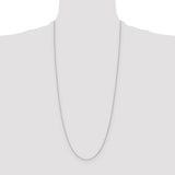 14k White Gold 1.2mm D/C Cable Chain
