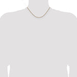 14k Yellow Gold with Rhodium 1.4mm Singapore Chain