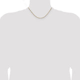 14k Yellow Gold with Rhodium 1.4mm Singapore Chain