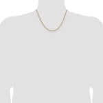 14k Yellow Gold with Rhodium 1.4mm Singapore Chain