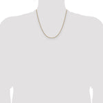 14k Yellow Gold with Rhodium 1.4mm Singapore Chain