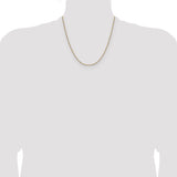 14k Yellow Gold with Rhodium 1.4mm Singapore Chain