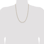 14k Yellow Gold with Rhodium 1.4mm Singapore Chain