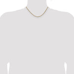 14k Yellow Gold with Rhodium 1.65mm Singapore Chain