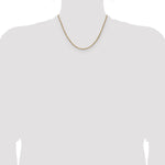 14k Yellow Gold with Rhodium 1.65mm Singapore Chain