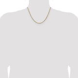 14k Yellow Gold with Rhodium 1.65mm Singapore Chain