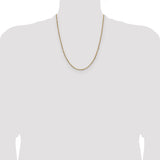 14k Yellow Gold with Rhodium 1.65mm Singapore Chain