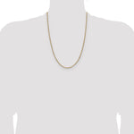 14k Yellow Gold with Rhodium 1.65mm Singapore Chain