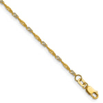 14k Yellow Gold with Rhodium 1.65mm Singapore Chain