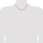 14k Yellow Gold with Rhodium 1.9mm Singapore Chain