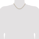 14k Yellow Gold with Rhodium 1.9mm Singapore Chain