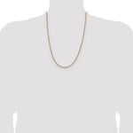 14k Yellow Gold with Rhodium 1.9mm Singapore Chain