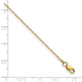 14k .8mm Forzantine Cable Chain Anklet
