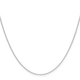 14k White Gold .8mm Forzantine Cable Chain