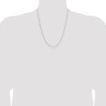 14k White Gold .8mm Forzantine Cable Chain