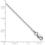 14k White Gold .8mm Forzantine Cable Chain Anklet