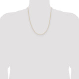 14k .8mm D/C Forzantine Cable Chain