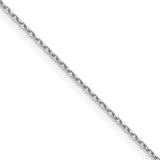 14k White Gold .8mm D/C Forzantine Cable Chain
