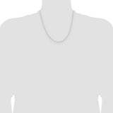 14k White Gold .8mm D/C Forzantine Cable Chain
