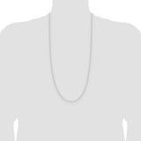 14k White Gold .8mm D/C Forzantine Cable Chain