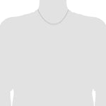 14k White Gold 1.0mm D/C Forzantine Cable Chain
