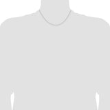 14k White Gold 1.0mm D/C Forzantine Cable Chain