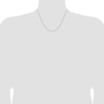 14k White Gold 1.0mm D/C Forzantine Cable Chain