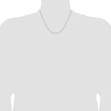14k White Gold 1.0mm D/C Forzantine Cable Chain