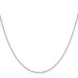 14k White Gold 1.0mm D/C Forzantine Cable Chain