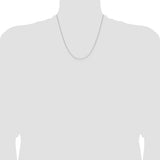 14k White Gold 1.0mm D/C Forzantine Cable Chain