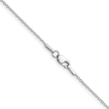 14k White Gold 1.0mm D/C Forzantine Cable Chain