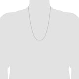 14k White Gold 1.0mm D/C Forzantine Cable Chain