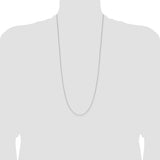 14k White Gold 1.0mm D/C Forzantine Cable Chain